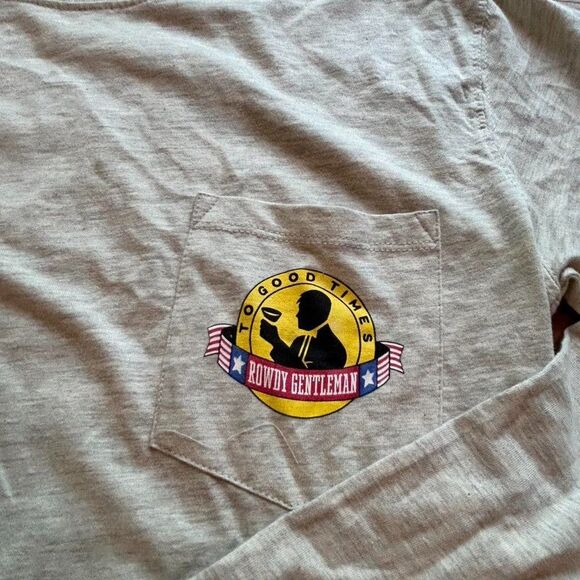 Medium Rowdy Gentleman Retro JFK Rookie Card New With Tags Long Sleeve Tee - Picture 5 of 8